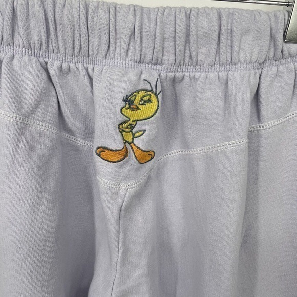 Vintage Y2K Pale Purple Tweety Bird Looney Tunes Jogger Sweatpants Size XXL - Picture 5 of 6